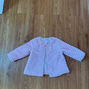 Little Me Pink Baby Jacket with Faux Fur